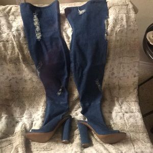 Steve Madden Tonic Denim OTK Boots